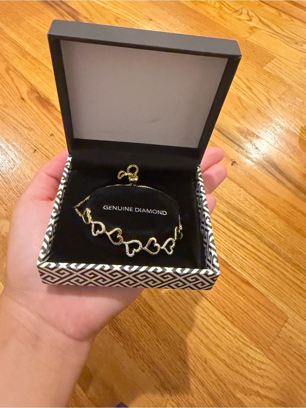 Gold Heart Link Bracelet - Women Jewelry